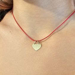 Ciondolo Cuore Divisibile Oro Giallo Foto indossata