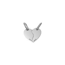 photo of back White gold divisible heart pendant