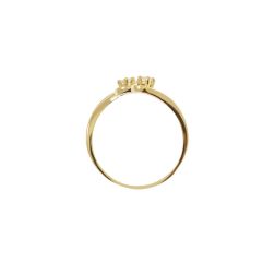 Trilogy in Yellow Gold and Diamonds with three intertwined threads