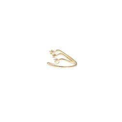 Anello Trilogy in Oro Giallo e Diamanti a tre fili
