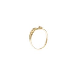 3-row Yellow Gold and diamonds trilogy ring