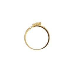 Anello Trilogy in Oro Giallo e Diamanti a tre fili