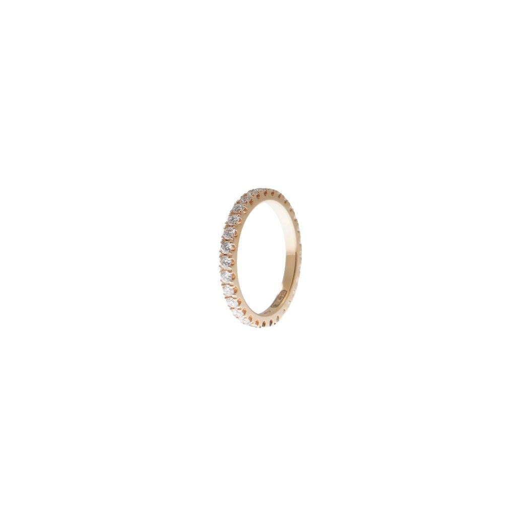 Veretta Eternity Diamanti da 2mm in Oro Rosa
