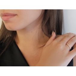 Veretta Eternity Diamanti da 2mm in Oro Rosa foto indossata