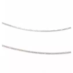 Collana Lunga coda di topo spirale fitta in oro bianco 18kt