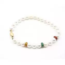 Bracciale perle e smalti