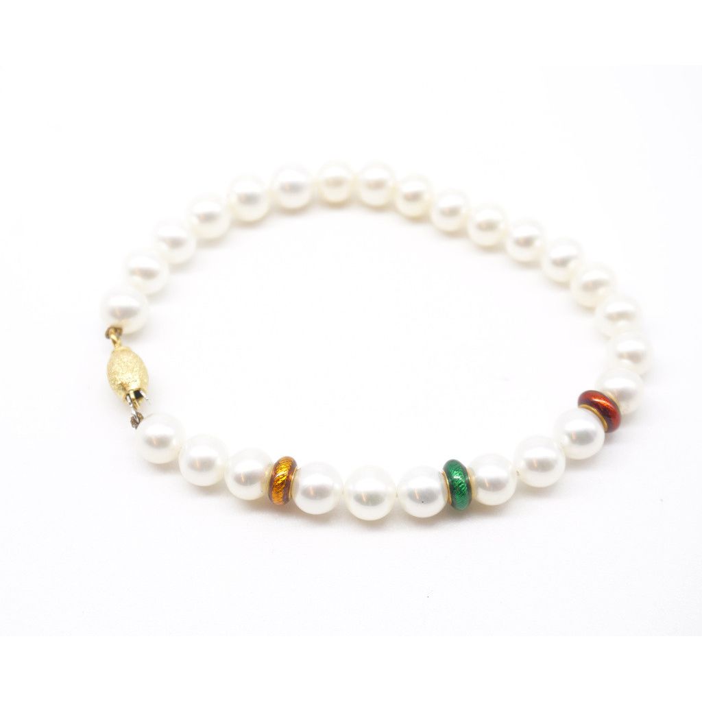 Bracciale perle e smalti