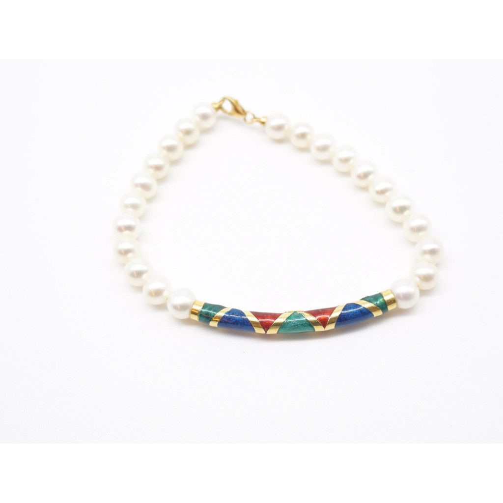 Enamels  Pearl Bracelet