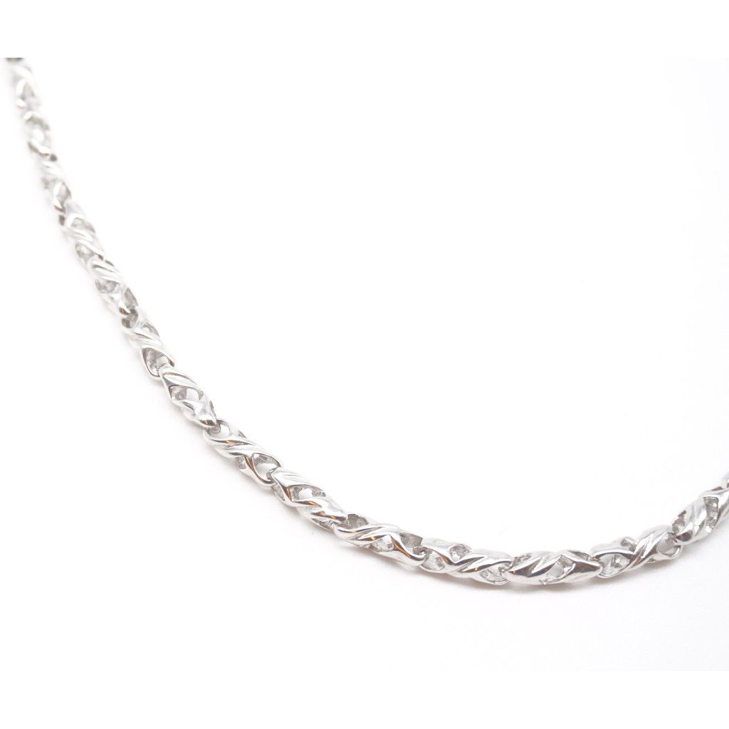 Collana twist in oro bianco