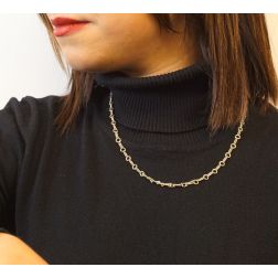 Collana doppio filo ritorto foto indossata donna