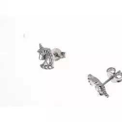 Orecchini unicorno oro bianco