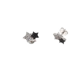 Orecchini black&white star