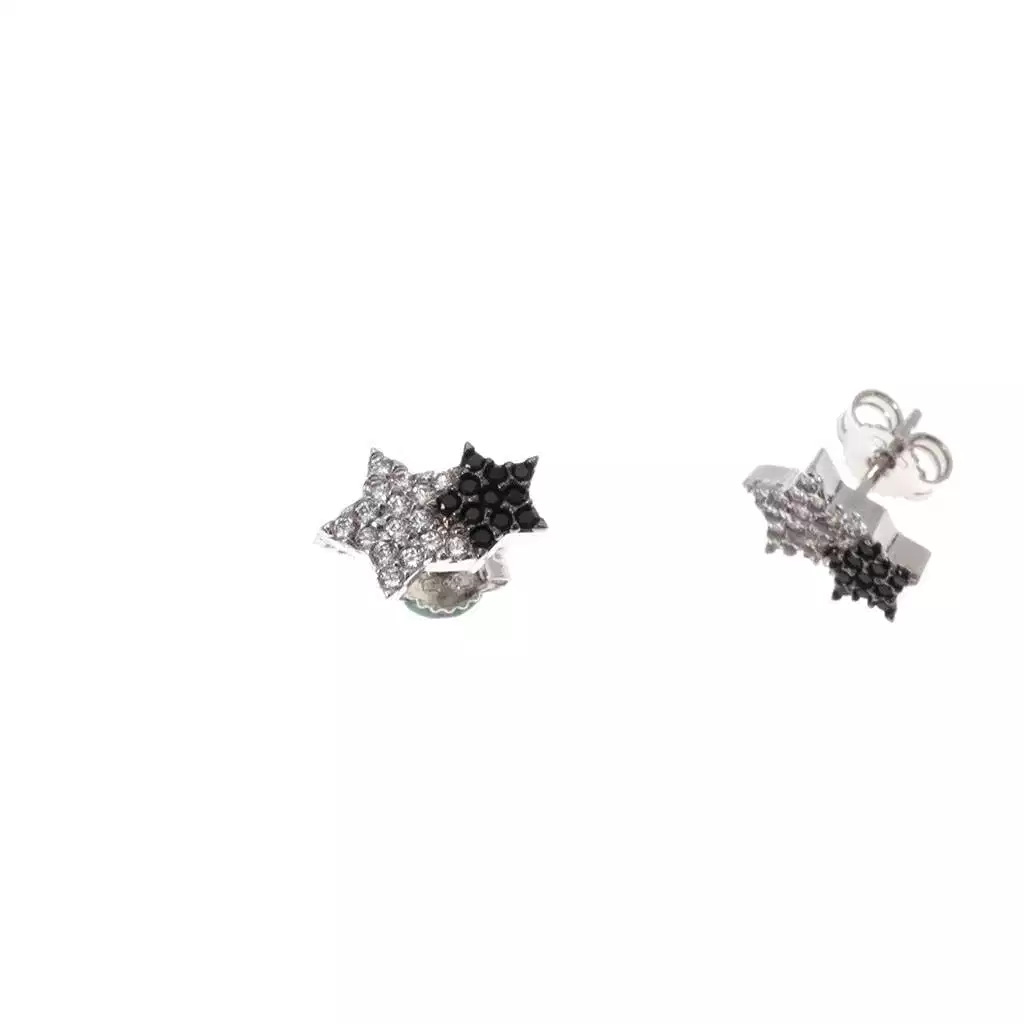 Orecchini black&white star