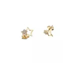Orecchini duoble-star oro giallo