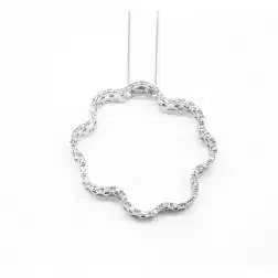 Girocollo con fiore stilizzato e zirconi