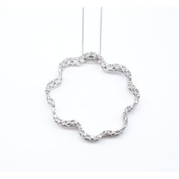 Necklace with stylized Flower and Zircons