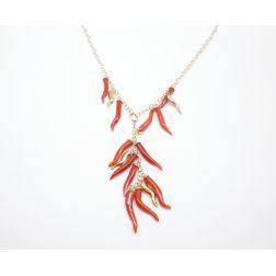 Collana con Cornetti in Corallo