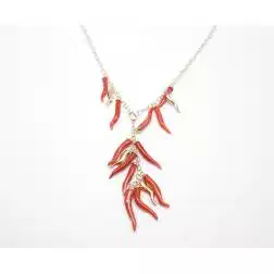 Necklace with coral cornets