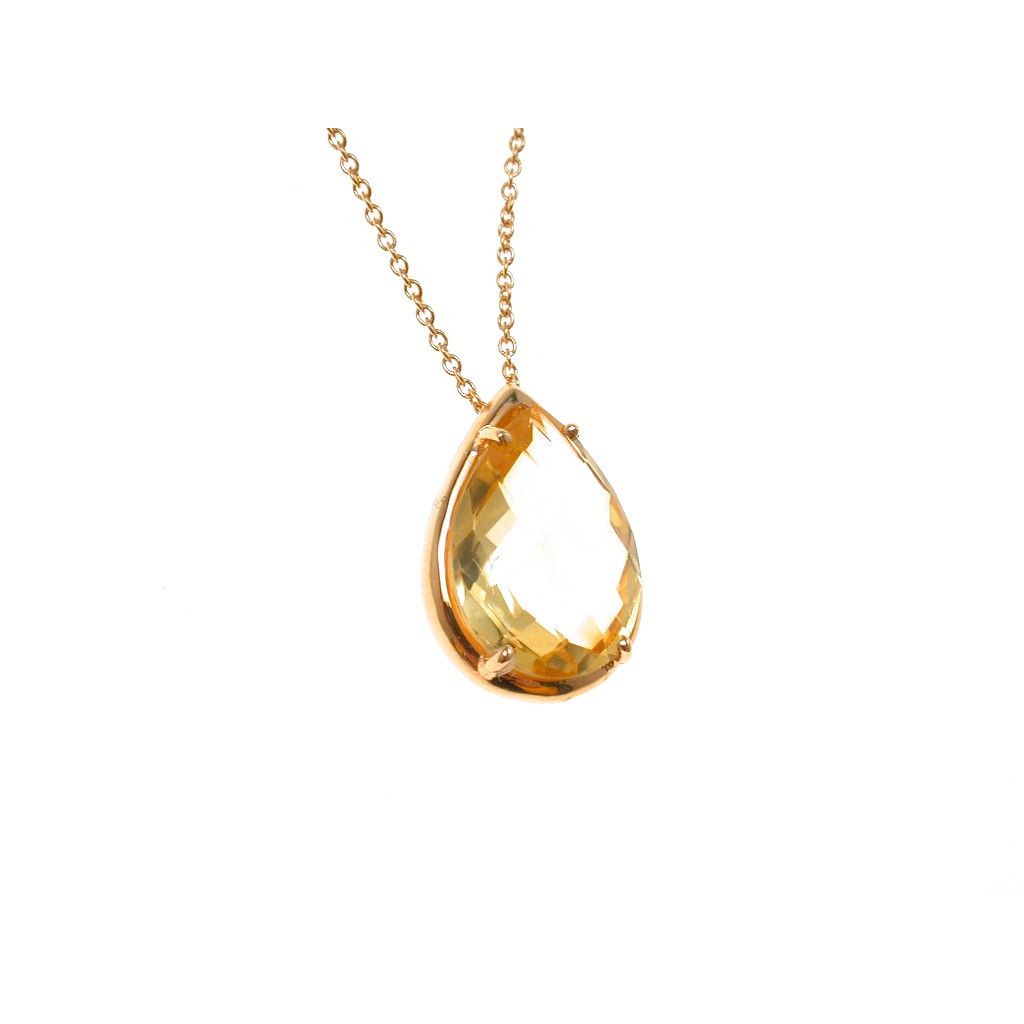 Girocollo Goccia oro rosa