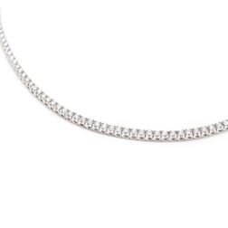 Small White Squared Tennis Bracelet 1.7mm