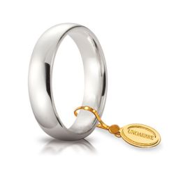 Fede Comoda Oro Bianco 5 mm UNOAERRE