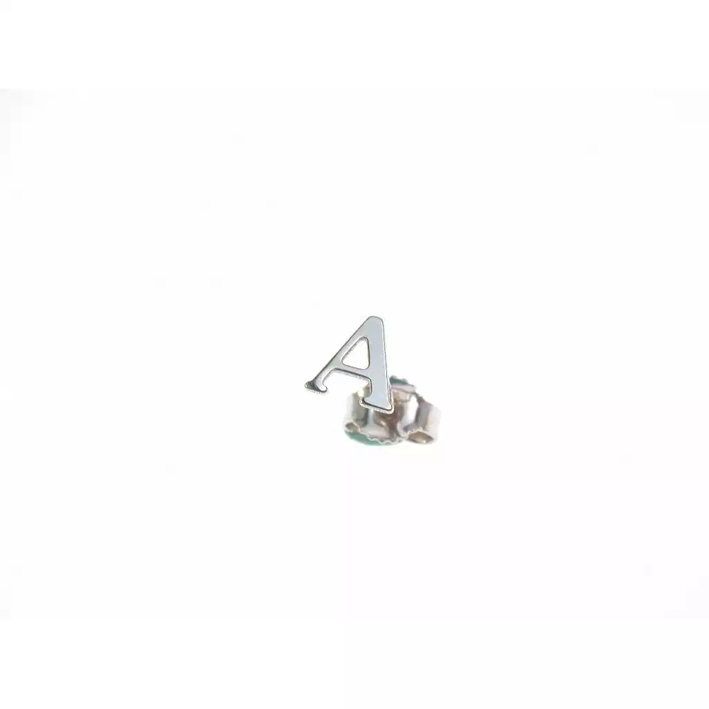 MONO Orecchino Lettera Iniziale Oro Bianco 18kt