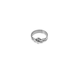 Puzzle Ring 18kt White Gold Small