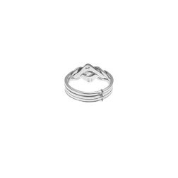 Anello Puzzle Oro Bianco Piccolo