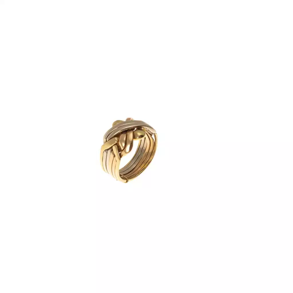 Puzzle Ring 18kt three colors Gold Big