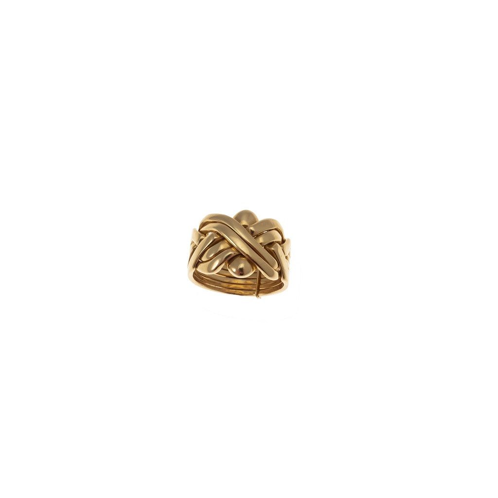 Puzzle Ring 18kt Yellow Gold Big
