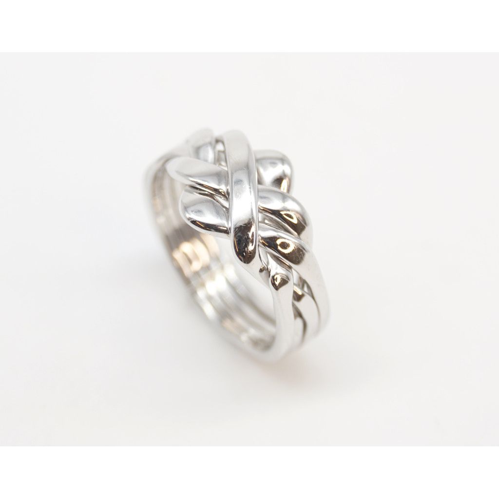 Puzzle Ring 18kt White Gold Small