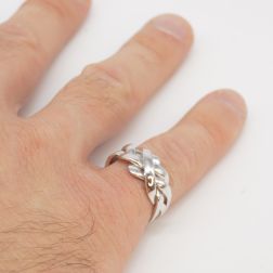 Puzzle Ring 18kt White Gold Small
