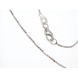 Venetian Necklace 45cm x 0.7mm in white gold - Lobster Closure