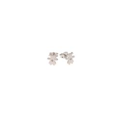 Shiny Baby-Girl earrings with zircon and white gold