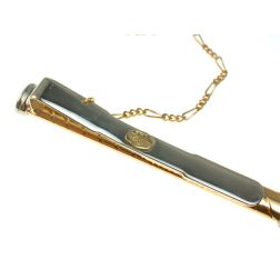 Oblique stripe tie clip