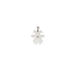 Shiny Baby-Girl charm in 18kt white gold