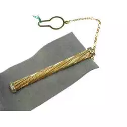 Fermacravatta bombato rigato in obliquo