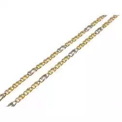 Collana 3+1 tigre & pernice bicolore 50cm x 2mm