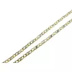 Collana 1+1 grumetta & traversino bicolore 50 cm