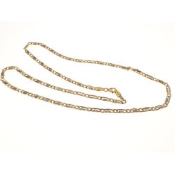 Two tones Figaro Necklace 50cm x 3.10mm