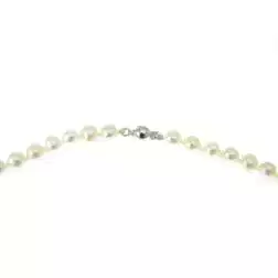 5.5mm Pearl Necklace 6mm Sphere White Gold