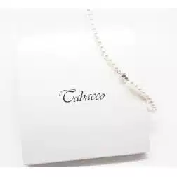 Collana Perle 5.5mm Sfera 6mm Oro Bianco - 42cm