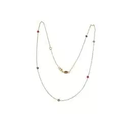 Necklace Multicolor yellow gold 3.6mm