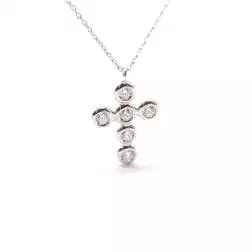 Girocollo Croce Diamanti Circle