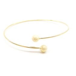 Rigid Bracelet with diamond spheres