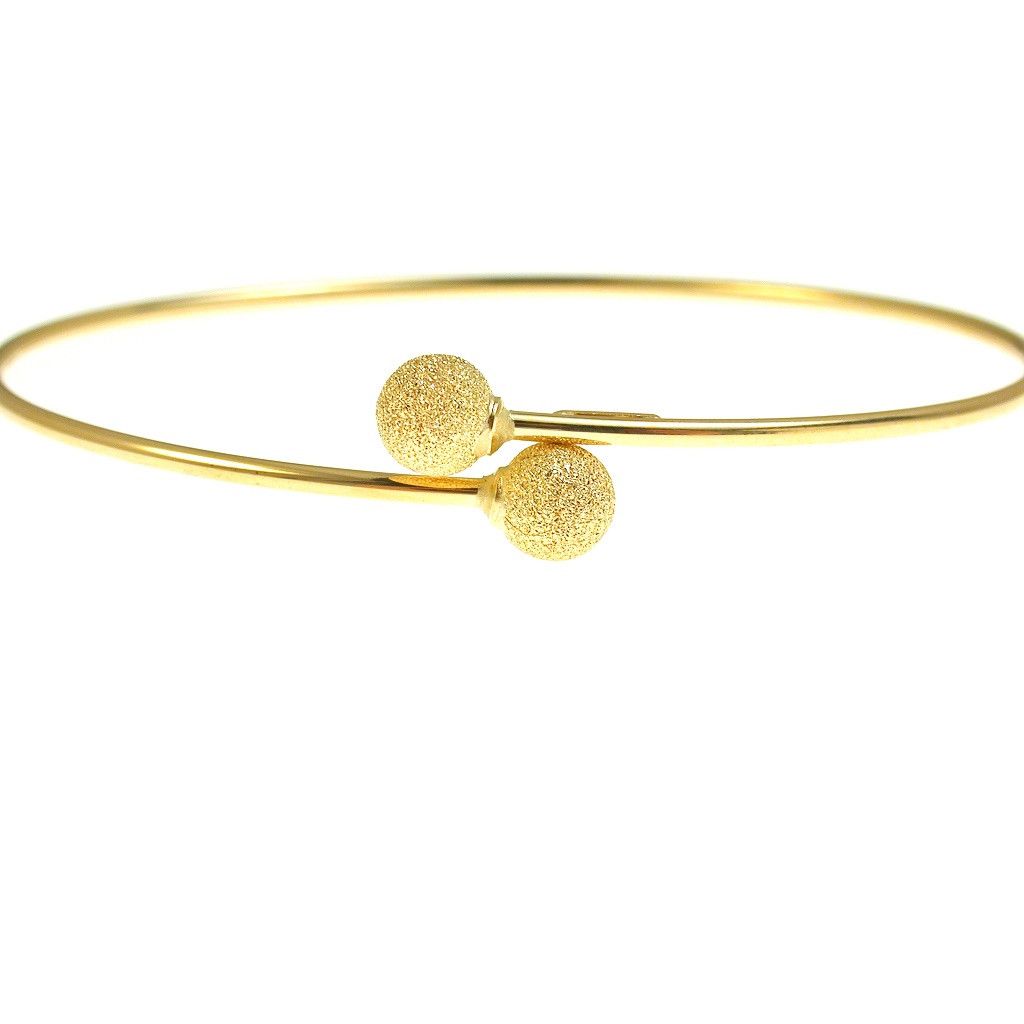 Rigid Bracelet with diamond spheres