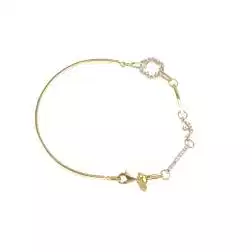 Bracciale semirigido fiore e luna