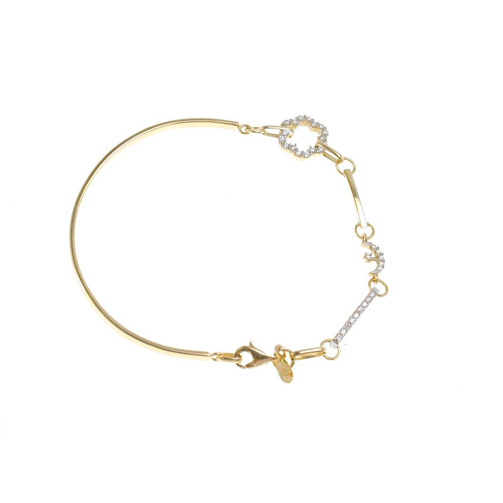Bracciale semirigido fiore e luna
