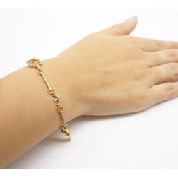Bracciale semirigido fiore e luna