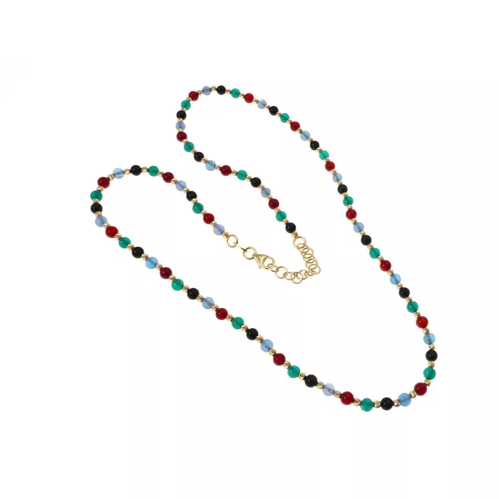 Collana Girocollo sfere multicolor